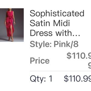 Elegant Pink Satin Midi Dress